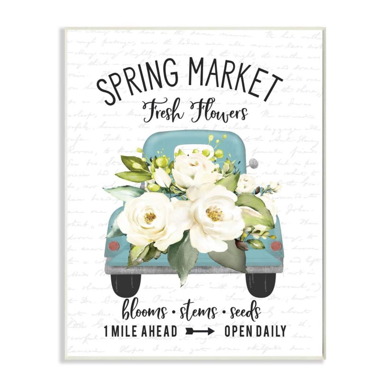 Stupell Industries Spring Market Truck With Countryside Flowers Wall Art